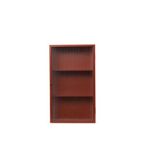 Ferm Living Haze Wall Cabinet 60x35 cm - Reeded Glass/Oxide Red