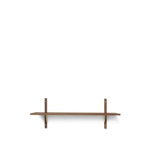 Ferm Living Sector Shelf Single Wide 87x26,1 cm - Smoked Oak/Brass