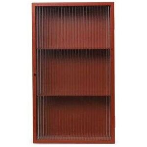 ferm LIVING - Haze Wall Cabinet Reeded Glass Oxide Red