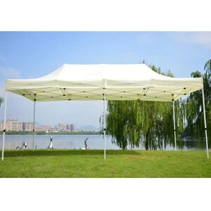 Satana Pavillon / Havepavillon 3 X 6 Meter Sort Eller Hvid (Farve: Hvid)