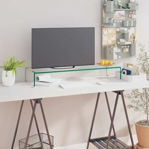 vidaXL TV-stander/monitorstand klart glas 90x30x13 cm