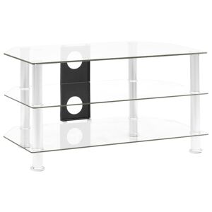 vidaXL tv-skab 75x40x40 cm hærdet glas transparent