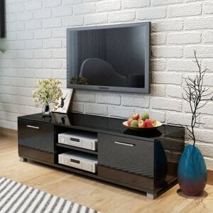 vidaXL tv-bord 120x40,3x34,7 cm sort højglans