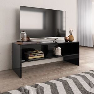 vidaXL tv-bord 100x40x40 cm konstrueret træ sort højglans