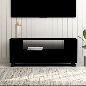 vidaXL tv-bord 120x35x48 cm konstrueret træ sort