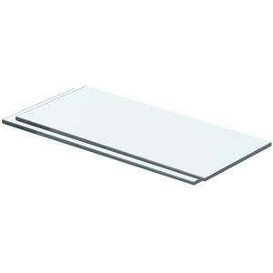 vidaXL hylder 2 stk. glaspanel 40 x 12 cm klar