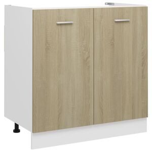 vidaXL skab 80x46x81,5 cm konstrueret træ sonoma-eg