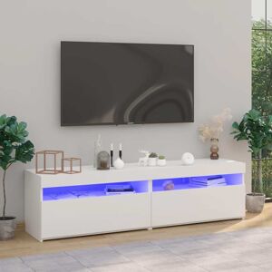 vidaXL tv-borde 2 stk. med LED-lys 75x35x40 cm hvid