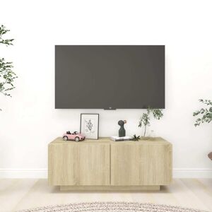 vidaXL tv-bord 100x35x40 cm konstrueret træ sonoma-eg