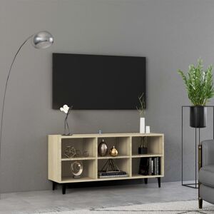 vidaXL tv-skab med metalben 103,5x30x50 cm sonoma-eg