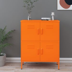 vidaXL opbevaringsskab 80x35x101,5 cm stål orange