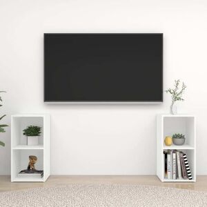 vidaXL tv-skabe 2 stk. 72x35x36,5 cm konstrueret træ hvid