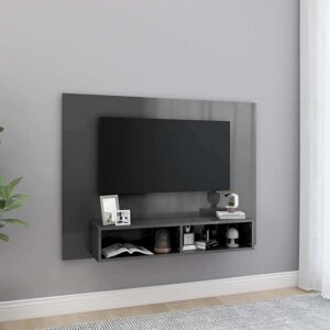 vidaXL væghængt tv-skab 120x23,5x90 cm konstrueret træ grå højglans