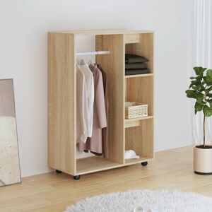 vidaXL garderobe 80x40x110 cm spånplade sonoma-eg