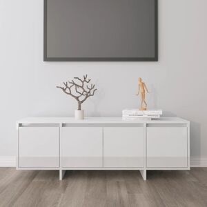 vidaXL tv-bord 120x30x40,5 cm spånplade hvid højglans