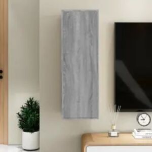 vidaXL tv-bord 30,5x30x90 cm konstrueret træ grå sonoma-eg