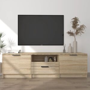 vidaXL tv-bord 140x35x40 cm konstrueret træ sonoma-eg