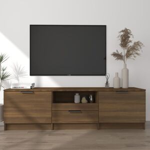 vidaXL tv-bord 140x35x40cm konstrueret træ brun egetræsfarve