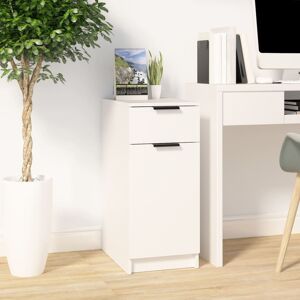 vidaXL skrivebord 33,5x50x75 cm konstrueret træ hvid