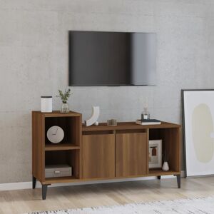 vidaXL tv-bord 100x35x55 cm konstrueret træ brun egetræsfarve