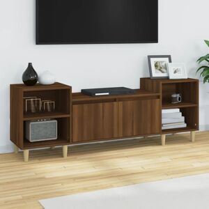 vidaXL tv-bord 160x35x55 cm konstrueret træ brun egetræsfarve