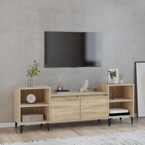 vidaXL tv-bord 160x35x55 cm konstrueret træ sonoma-eg