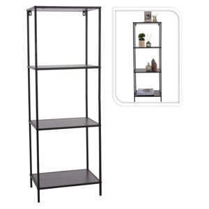 H&S Collection reol med 3 hylder 45x30x130 cm sort