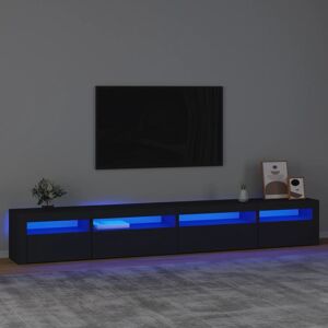 vidaXL tv-skab med LED-lys 270x35x40 cm sort