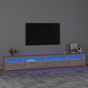 vidaXL tv-skab med LED-lys 270x35x40 cm Sonoma-eg