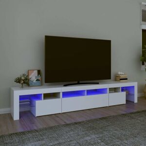 vidaXL tv-skab med LED-lys 230x36,5x40 cm hvid