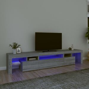 vidaXL tv-skab med LED-lys 215x36,5x40 cm grå sonoma-eg