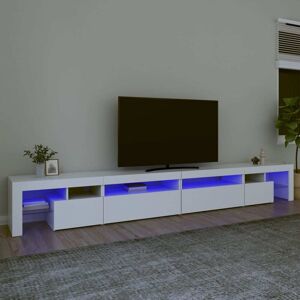 vidaXL tv-skab med LED-lys 290x36,5x40 cm hvid