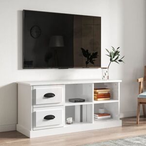 vidaXL tv-bord 102x35,5x47,5 cm konstrueret træ hvid højglans