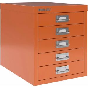 Multidrawer, 5-skuffer - Skuffeskab A4, Bisley, Farve Bisley Orange