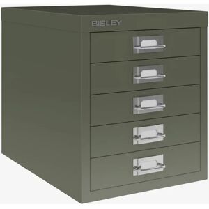 Multidrawer, 5-skuffer - Skuffeskab A4, Bisley, Farve Olive Green