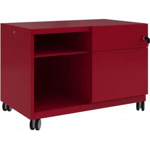 Bisley Caddy Kommode - 80 cm, Farve Cardinal Red, Model Højre