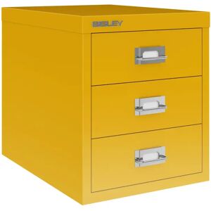 Multidrawer, 3-skuffer - Kommode A4, Bisley, Farve Golden Sunflower Yellow