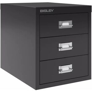 Multidrawer, 3-skuffer - Kommode A4, Bisley, Farve Black