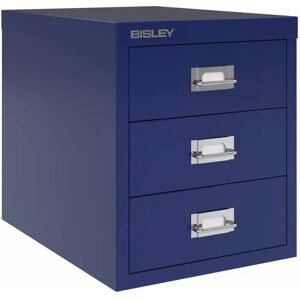 Multidrawer, 3-skuffer - Kommode A4, Bisley, Farve Oxford Blue