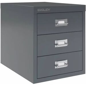 Multidrawer, 3-skuffer - Kommode A4, Bisley, Farve Anthracite Grey