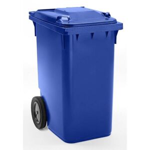 Affaldsbeholder 360 liter med låg, blå, BxDxH 600x874x1100 mm