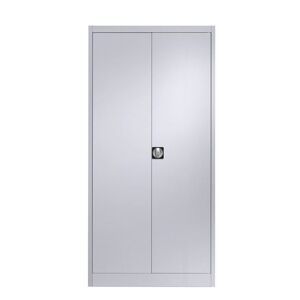 Stålskab Universal, 950x420x1950 mm, sølv med dobbelte døre