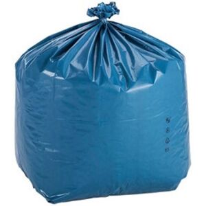 Affaldssække af PE, 80 l, HxBxD 500x450x900 mm, blå, 150-pak
