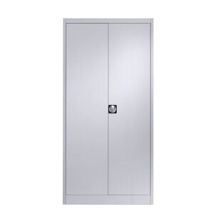 Stålskab Universal, BxDxH 950x500x1950 mm, sølv med dobbelte døre