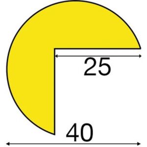 Hjørnebeskyttelse, individuel tilskæring, pris/m, tværsnit trekvartcir
