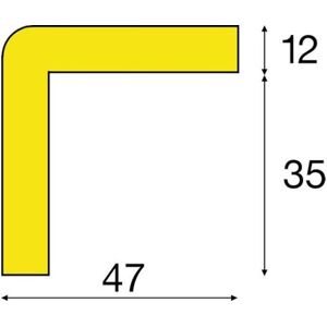 Hjørnebeskyttelse, 1-m-stykke, tværsnit L-form, stor
