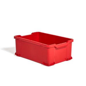 Plastkasse, Uniback, stabelbare, 40 liter, rød