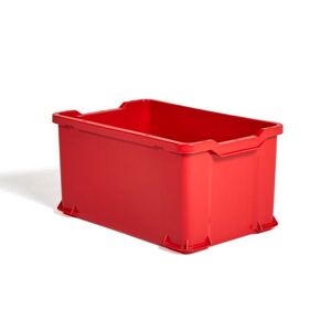 Plastkasse, Uniback, stabelbare, 54 liter, rød