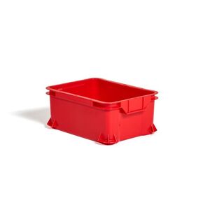 Plastkasse, Uniback, stabelbare, 14 liter, rød