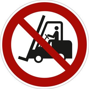 Forbudsskilt, truck kørsel forbudt,  Ø200 mm, plast, 10-pk
